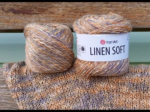 Видео: Мои процессы/ Обзор пряжи Yarn Art  LINEN SOFT/ Я научилась вязать на бумаге!