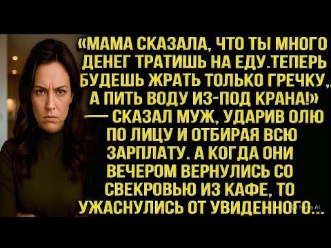 Видео: «Мама сказала, что ты много денег тратишь на еду. Теперь будешь жрать только гречку!» — сказал муж..