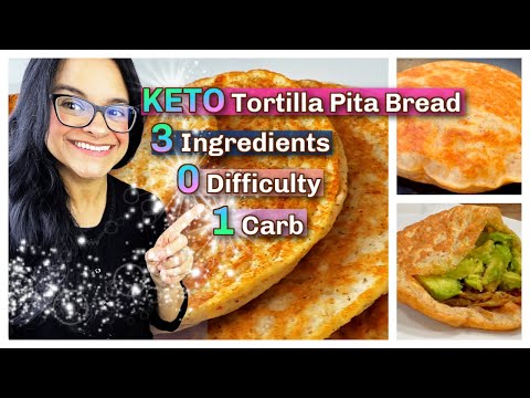 Видео: Рецепт кето-лепешки с питой и тортильей! Очень просто приготовить! Очень вкусно! Всего 1 г углево...