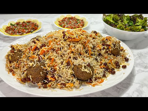 Видео: Рецепт афганских фрикаделек кофта пулао 😋 قابلی ازبکی لذیذ  با کوفته وروغن کنجد