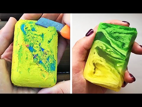 Видео: Асмр мыло резки | Удовлетворительное видео [ASMR] #21