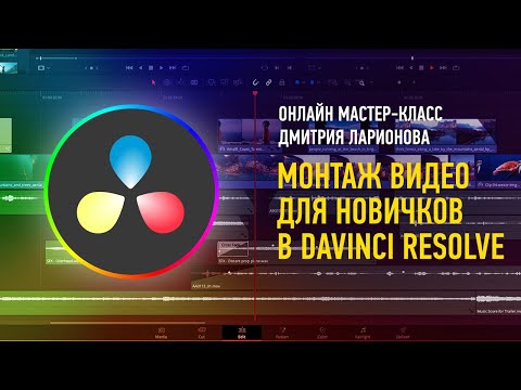 Видео: Монтаж видео для новичков в DaVinci Resolve. Дмитрий Ларионов