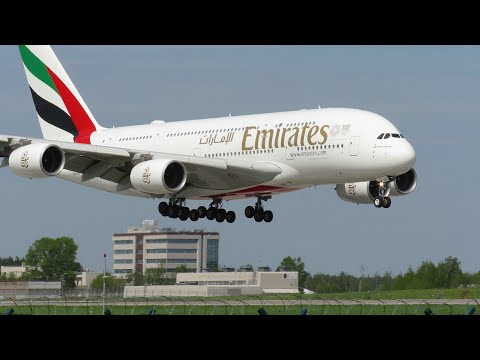 Видео: Гигант А-380, и другие большие самолеты в Домодедово 14.05.21.