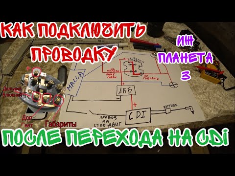 Видео: КАК ПОДКЛЮЧИТЬ ПРОВОДКУ ПОСЛЕ ПЕРЕХОДА НА CDI ЗАЖИГАНИЕ? / ИЖ ПЛАНЕТА 3 / 12 ВОЛЬТ