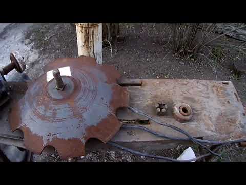 Видео: станок для заточки дисков на борону . изменено.