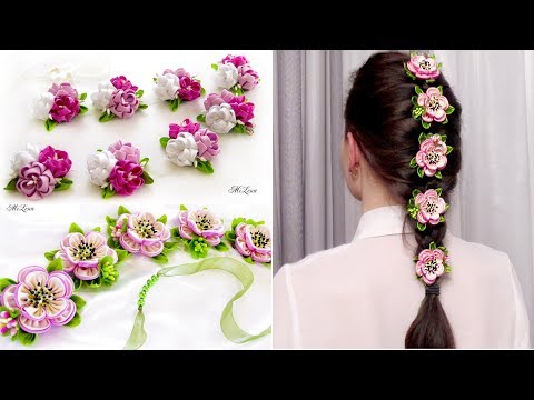 Видео: КАК ВПЛЕСТИ ЛЕНТУ В КОСУ, МК / Hairstyle with Ribbon Braids