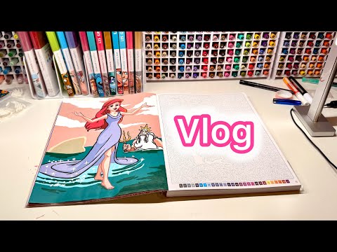 Видео: Влог | Раскрашиваю Русалочку, продолжаю делать палитры для Tooli-art