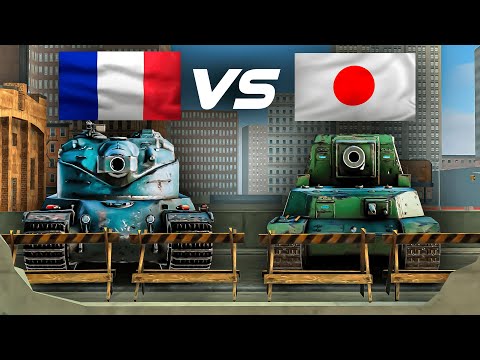 Видео: ЯПОНИЯ против ФРАНЦИИ в Tanks Blitz