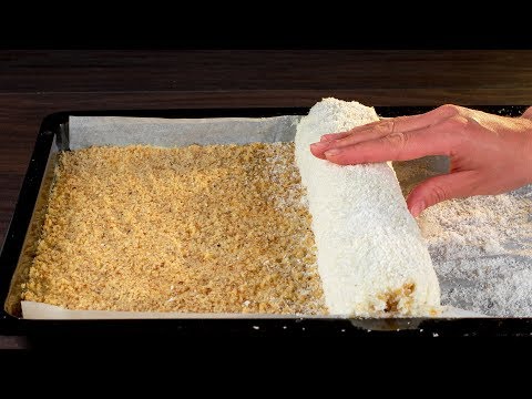 Видео: Жизнь скучнее без него! Кокосовый рулет, который никого не оставит равнодушным. | Appetitno.TV