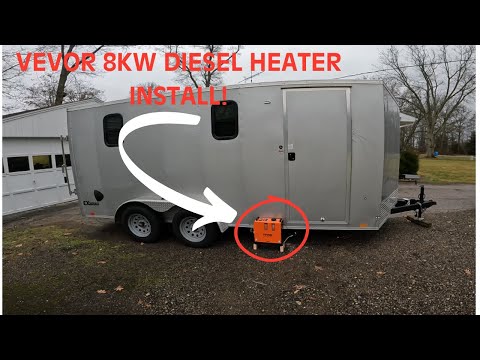 Видео: Установка отопителя VEVOR 8KW DIESEL в наш проект по переоборудованию грузового прицепа в кемпер.