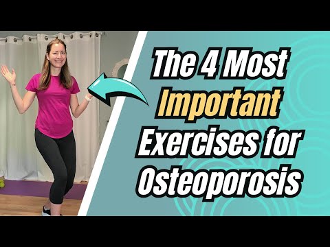 Видео: 4 упражнения стоя при остеопорозе | Лучшие упражнения с весовой нагрузкой | Для пожилых людей и в...