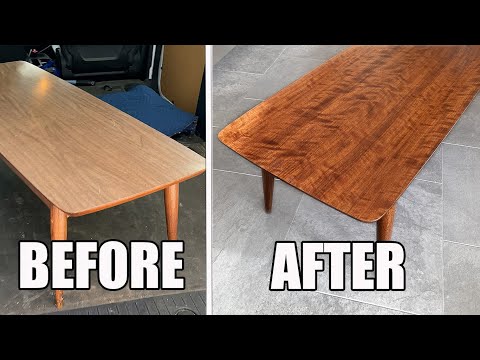 Видео: Нанесение шпона методом самоклеящейся пленки на поверхность из пластикового ламината | Реставраци...