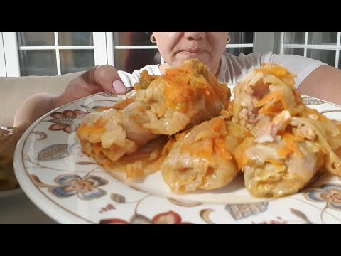 Видео: MUKBANG 😋ГОЛУБЦЫ💥С РИСОМ И ФАРШЕМ🍽CABBAGE ROLLS WITH RISE AND MINCED MEAT|#eatingshow  #мукбанг