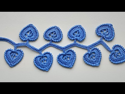 Видео: Веточка из листиков крючком для Ирландского кружева или аппликации, мастер-класс .