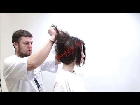 Видео: Классическая Треугольная Форма - Боб с удлинением у лица
