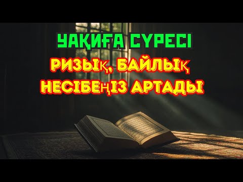 Видео: 10 МИНУТ КЕЙІН СІЗ ҚҰРМАЙ АҚША АЛАСЫЗ, АЛУДЫ СҰРАҢЫЗ Уақиға сүресі, Ризық, Байлық Несібеңіз Артады!💲