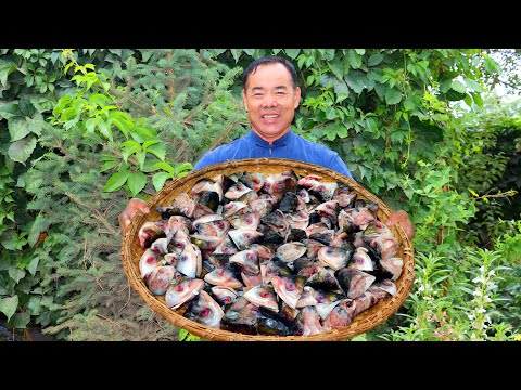 Видео: Приготовление 80 рыбьих голов одновременно! Жареные и запечённые с огромным количеством чили!