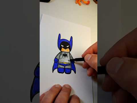 Видео: Как рисовать Бетмена фломастерами . Batman .#art#рисуемсмалышами#felt-tip pen#batman