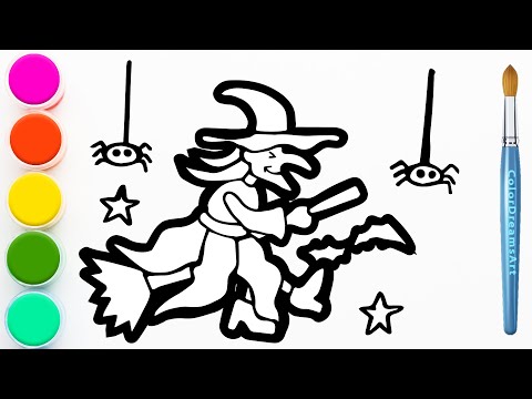 Видео: Как нарисовать ведьму | Шаг за шагом