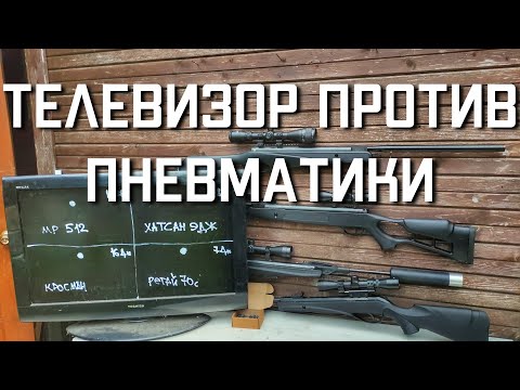 Видео: МР 512 Хатсан Страйкер Эйдж Ретай 70С и Кросман Бенжамин Трейл против ЖК телевизора