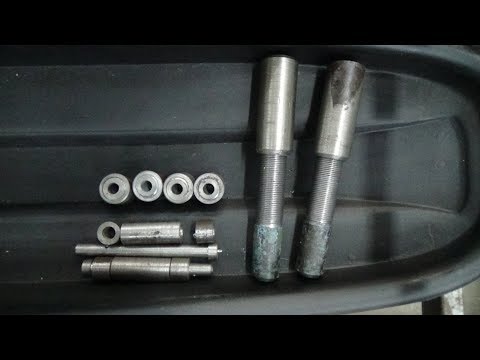 Видео: Самодельный снегоход 02 ,сборка часть №6,токарные работы по передней подвески.