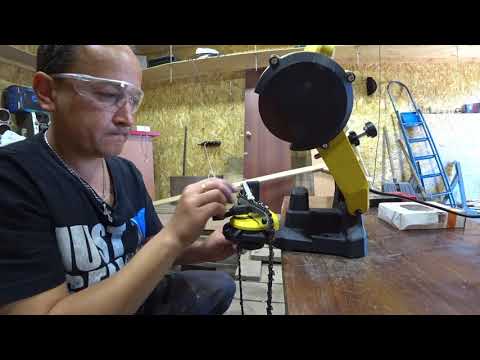 Видео: Huter ECS 100 (100W). Лучший бюджетный станок для заточки цепей для пил.