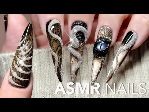 Видео: ✨ Иммерсивный ASMR | Завораживающие 3D Ногти Змеи 🐍 Мастер-Класс по Нейл-арту