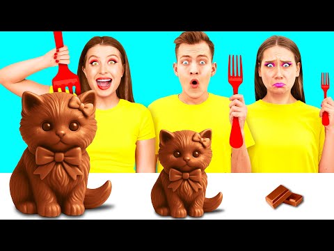 Видео: Большая, Средняя или Маленькая Тарелка Челлендж | Кухонные Лайфхаки и Хитрости от DuKoDu Challenge