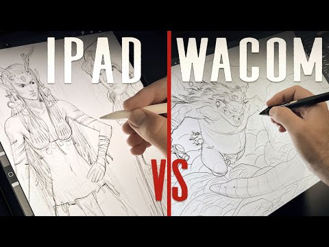 Видео: iPad против Wacom... (Профессиональный совет — у меня оба)