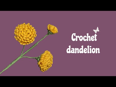 Видео: Вязаный Одуванчик! Как Связать Одуванчики Крючком?! Вязаные Цветы! Виктория Вяжет