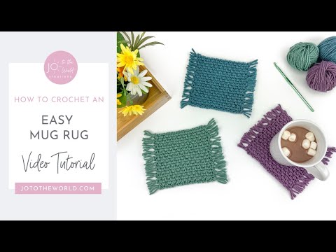 Видео: Простая схема вязания крючком коврика под кружку! Как вязать крючком подставки под напитки и квад...