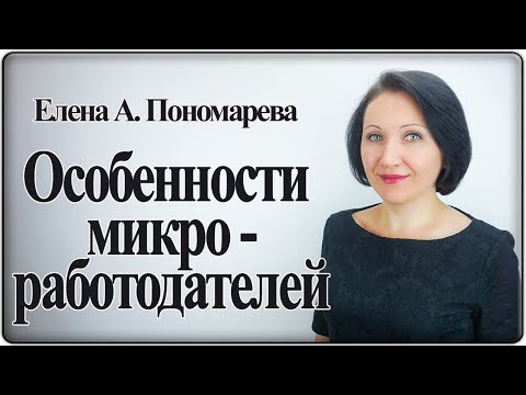 Видео: Особенности микроработодателей - Елена Пономарева