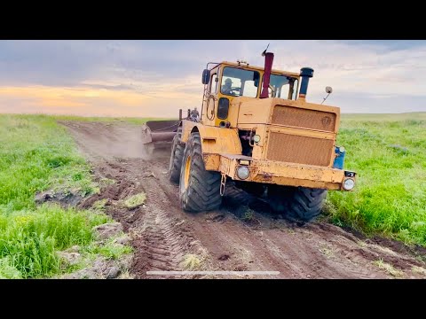 Видео: Культивация паров,К-701 со скрепером