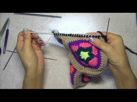 Видео: Домашние сапожки (тапочки) из шестиугольников (2ч.) | Самый легкий и простой способ. Вяжем подошву.