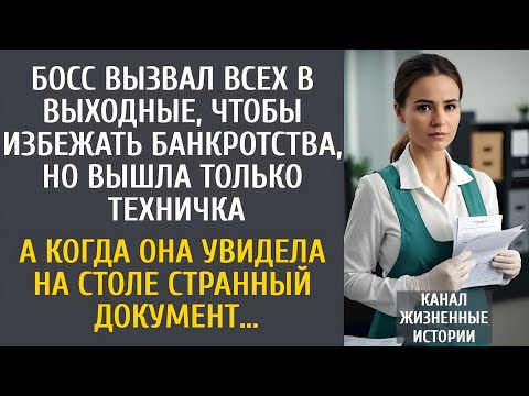 Видео: «Босс срочно собрал всех в выходные, но пришла только техничка… Что произошло дальше?»