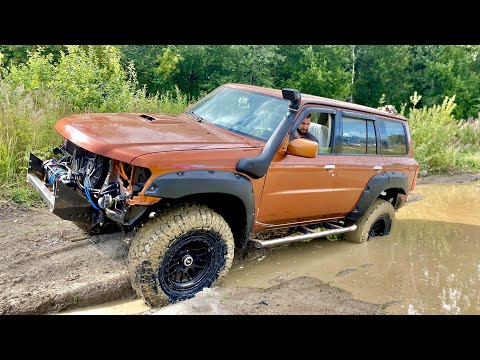 Видео: Nissan Patrol с мотором BMW M57 поехал! Первый тест Рыжего + итоги "экспедиции" Чёрного!