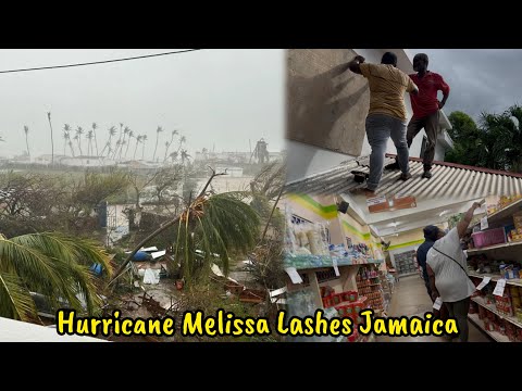 Видео: Ураган «Мелисса» обрушился на Ямайку | Пришлось бежать, чтобы добыть побольше еды для семьи