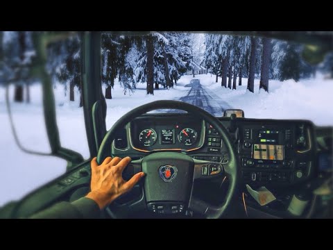 Видео: Тяжелый снежный день водителя грузовика и деловая жизнь