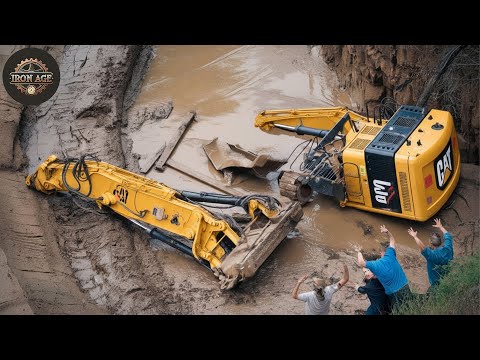 Видео: Опасные идиоты: бульдозер и экскаватор выходят из строя | Extreme Idiots At Work #22