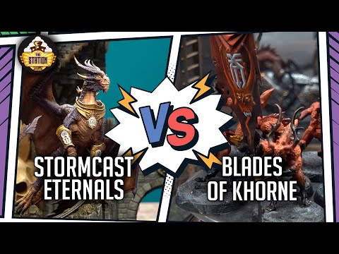 Видео: Blades of Khorne vs Stormcast Eternals | Репорт | Age of Sigmar | 2000 pts