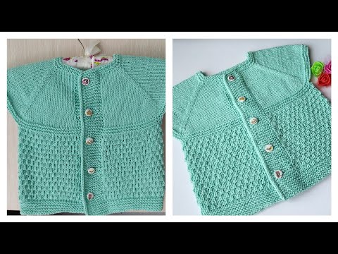 Видео: #ВЯЗАНИЕ Кофточка спицами для малышей// Подробный мастер класс.
