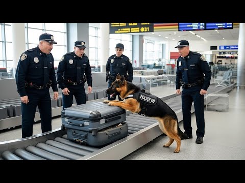 Видео: Полицейская собака укусила чемодан в аэропорту — через несколько секунд весь аэропорт замер!