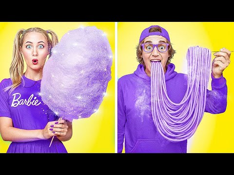 Видео: Челлендж: кушаю только РОЗОВУЮ еду 24 часа 🍭🌸 Забавный вызов и безумные кулинарные лайфхаки