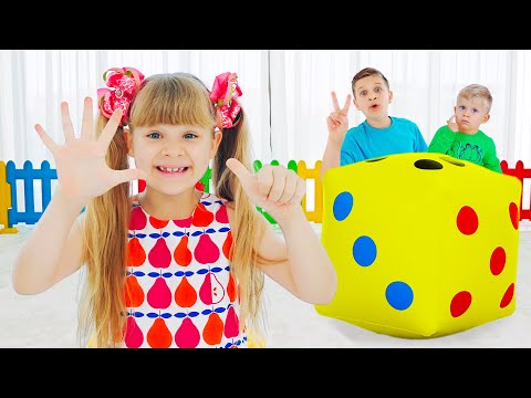 Видео: Діана , Рома та Олівер беруть участь у грі Dice Challenge🎲