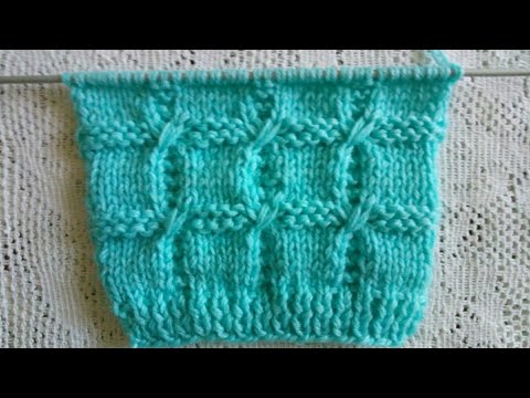 Видео: Узор "квадраты" спицами.