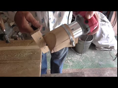Видео: Оригинальная приспособа на  кромочник для фрезерования кривых каннелюров.