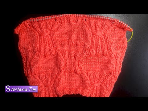 Видео: Вяжем Объёмный Эффектнейший Узор с Обвитыми Петлями "Gloria". Вязание спицами УЗОРЫ № 424