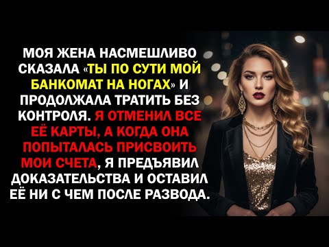 Видео: Моя жена насмешливо сказала «Ты по сути мой банкомат на ногах» и продолжала тратить без контроля...