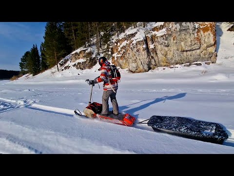 Видео: На мотоснегокатах по Чусовой