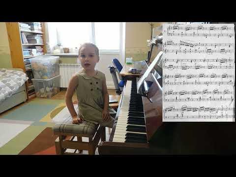 Видео: Ярослава Лемешкина, 5 лет. Г.Беренс. Этюд. Соч.88 №7